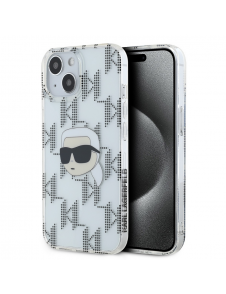 Karl Lagerfeld IML Elektropläterat Karl Head-fodral till iPhone 15 Transparent