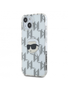 Karl Lagerfeld IML Elektropläterat Karl Head-fodral till iPhone 15 Transparent