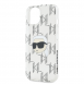 Karl Lagerfeld IML Elektropläterat Karl Head-fodral till iPhone 15 Transparent