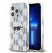 Karl Lagerfeld IML Elektropläterat Karl Head-fodral till iPhone 15 Pro Transparent