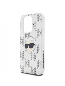 Karl Lagerfeld IML Elektropläterat Karl Head-fodral till iPhone 15 Pro Transparent