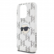 Karl Lagerfeld IML Elektropläterat Karl Head-fodral till iPhone 15 Pro Transparent