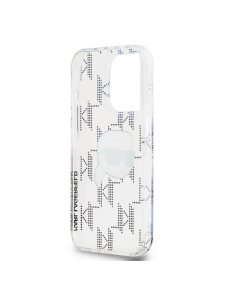 Karl Lagerfeld IML Elektropläterat Karl Head-fodral till iPhone 15 Pro Transparent