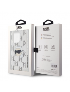 Karl Lagerfeld IML Elektropläterat Karl Head-fodral till iPhone 15 Pro Transparent