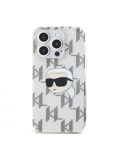 Karl Lagerfeld IML Elektropläterat Karl Head-fodral till iPhone 15 Pro Max Transparent