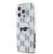 Karl Lagerfeld IML Elektropläterat Karl Head-fodral till iPhone 15 Pro Max Transparent