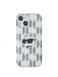 Karl Lagerfeld IML Elektropläterat Choupette-huvudfodral till iPhone 15 Transparent