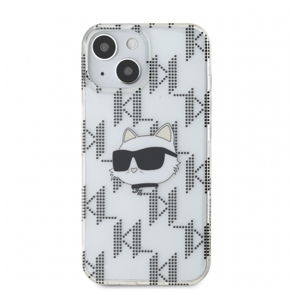 Karl Lagerfeld IML Elektropläterat Choupette-huvudfodral till iPhone 15 Transparent