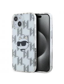 Karl Lagerfeld IML Elektropläterat Choupette-huvudfodral till iPhone 15 Transparent