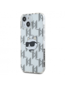 Karl Lagerfeld IML Elektropläterat Choupette-huvudfodral till iPhone 15 Transparent