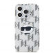 Karl Lagerfeld IML Elektropläterat Choupette-huvudfodral till iPhone 15 Pro Transparent