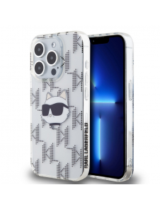 Karl Lagerfeld IML Elektropläterat Choupette-huvudfodral till iPhone 15 Pro Max Transparent
