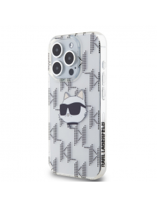Karl Lagerfeld IML Elektropläterat Choupette-huvudfodral till iPhone 15 Pro Max Transparent