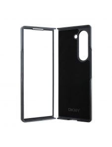 DKNY PU-läderväska med rutigt mönster och rand till Samsung Galaxy Z Fold 6 Black