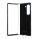 DKNY PU-läderväska med rutigt mönster och rand till Samsung Galaxy Z Fold 6 Black