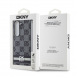 DKNY PU-läderväska med rutigt mönster och rand till Samsung Galaxy Z Fold 6 Black