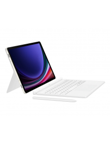 EF-DX725UWE Samsung Book Tangentbordsfodral för Galaxy Tab S9/S9 FE Vit
