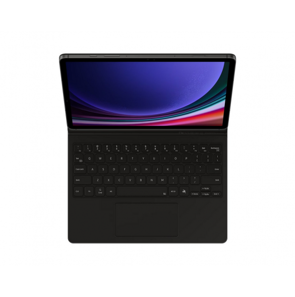 EF-DX725UBE Samsung Book Tangentbordsfodral för Galaxy Tab S9/S9 FE Svart