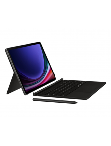 EF-DX725UBE Samsung Book Tangentbordsfodral för Galaxy Tab S9/S9 FE Svart
