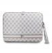 DKNY PU Läder Rutigt Mönster och Stripe Laptop Fodral 13/14" Beige