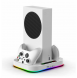 iPega XBS012S multifunktionell laddning och kylning RGB-stativ för Xbox Series S + 2st batterier