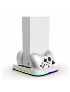 iPega XBS012S multifunktionell laddning och kylning RGB-stativ för Xbox Series S + 2st batterier