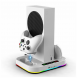 iPega XBS012S multifunktionell laddning och kylning RGB-stativ för Xbox Series S + 2st batterier