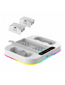 iPega XBS012S multifunktionell laddning och kylning RGB-stativ för Xbox Series S + 2st batterier