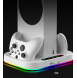 iPega XBS012S multifunktionell laddning och kylning RGB-stativ för Xbox Series S + 2st batterier