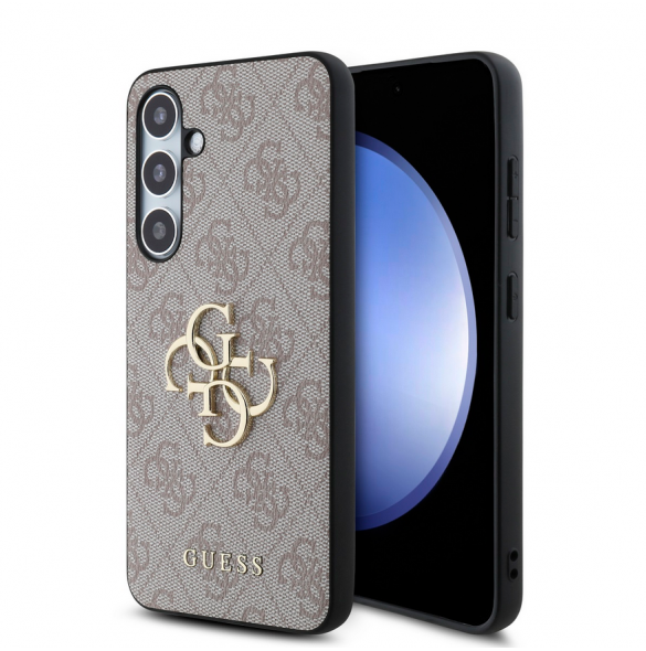 Guess PU 4G metalllogofodral till Samsung Galaxy S24 FE Rosa