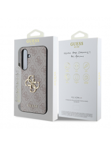 Guess PU 4G metalllogofodral till Samsung Galaxy S24 FE Rosa