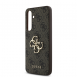 Guess PU 4G metalllogofodral för Samsung Galaxy S24 FE Brun