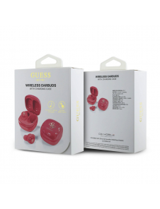 Guess 4G Logotyp Mini TWS trådlösa hörlurar Rosa