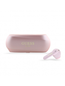 Guess långsträckta metalliska ENC TWS trådlösa hörlurar Rosa