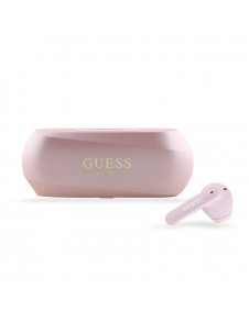 Guess långsträckta metalliska ENC TWS trådlösa hörlurar Rosa