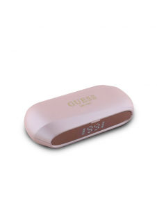 Guess långsträckta metalliska ENC TWS trådlösa hörlurar Rosa