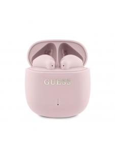 Guess tryckt klassisk logotyp TWS trådlösa hörlurar Rosa