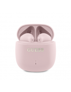 Guess tryckt klassisk logotyp TWS trådlösa hörlurar Rosa
