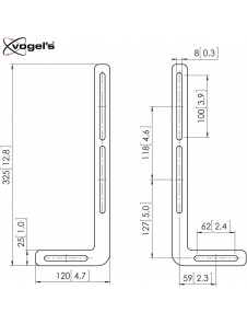 Vogel's SOUND 1250 Universal Soundbar-fäste för montering