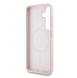Karl Lagerfeld flytande silikon K&CH Heads MagSafe-fodral till Samsung Galaxy S25+ Rosa