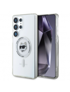Karl Lagerfeld IML Choupette Head MagSafe Fodral till Samsung Galaxy S25 Ultra Transparent