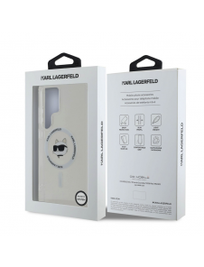 Karl Lagerfeld IML Choupette Head MagSafe Fodral till Samsung Galaxy S25 Ultra Transparent