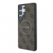 Guess PU Leather 4G Colored Ring MagSafe Fodral till Samsung Galaxy S25 Ultra Brown