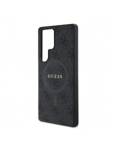 Guess PU Leather 4G Colored Ring MagSafe Fodral till Samsung Galaxy S25 Ultra Black