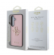 Guess PU Grained 4G metalllogofodral för Samsung Galaxy S25+ Rosa