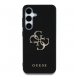 Guess PU Grained 4G metalllogofodral för Samsung Galaxy S25+ Svart