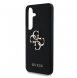 Guess PU Grained 4G metalllogofodral för Samsung Galaxy S25+ Svart
