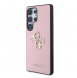 Guess PU Grained 4G metalllogofodral för Samsung Galaxy S25 Ultra Pink