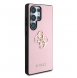 Guess PU Grained 4G metalllogofodral för Samsung Galaxy S25 Ultra Pink