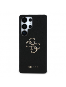 Guess PU Grained 4G metalllogofodral till Samsung Galaxy S25 Ultra Black